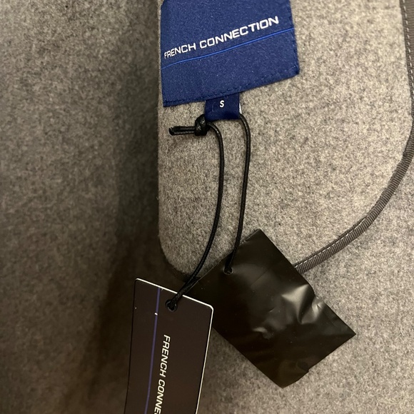 French Connection long grey wool blend coat - Picture 2 of 4